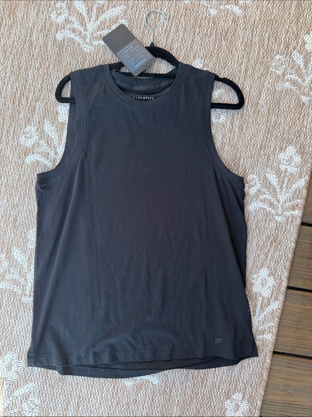 NWT Fabletics Black Cotton Tank Top